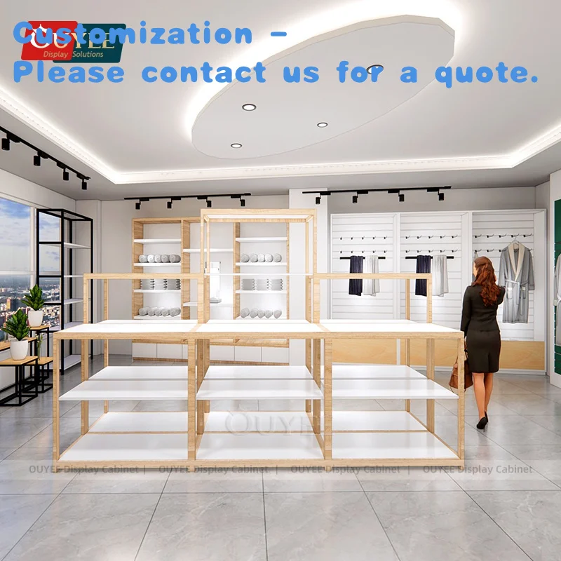 

custom.Store Design Clothing Rack Display Lifestyle Wooden Display Home and Decor Store
