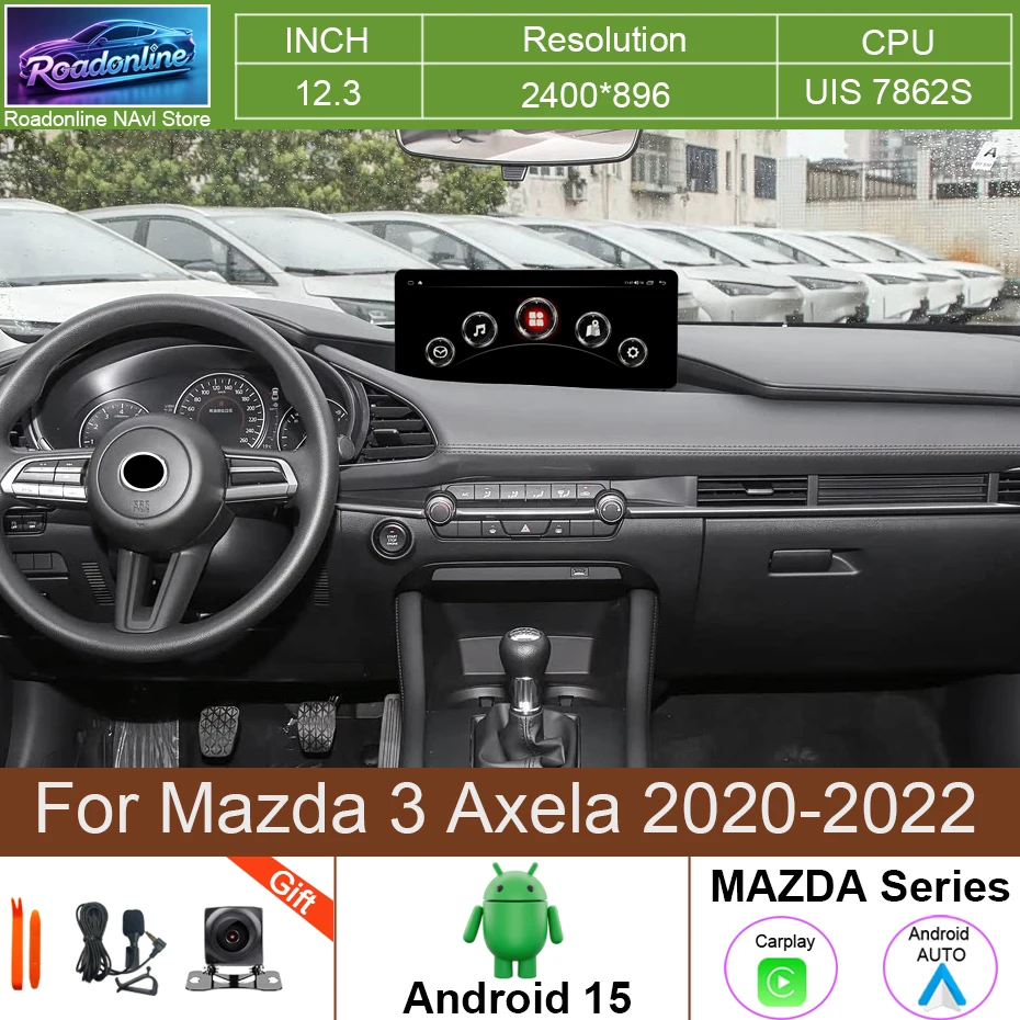 

12.3 INCH Android 15 Car Radio 2400*896 For Mazda 3 Axela 2020-2022 Multimedia Video Player Navigation GPS WIFI DSP 4G