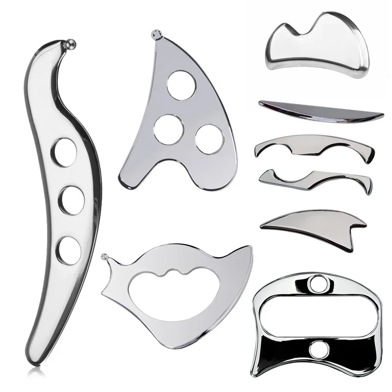 

Stainless Steel Gua Sha Scraping Board IASTM Therapy Massage Tools Deep Tissue Massager Guasha Fascia Recovery Muscle Relaxation
