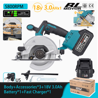HOEMY 125mm Brushless Mini Electric Circular Saw 0 - 45 Degree Electric Woodworking Cutter Garden Tools For Makita Battery
