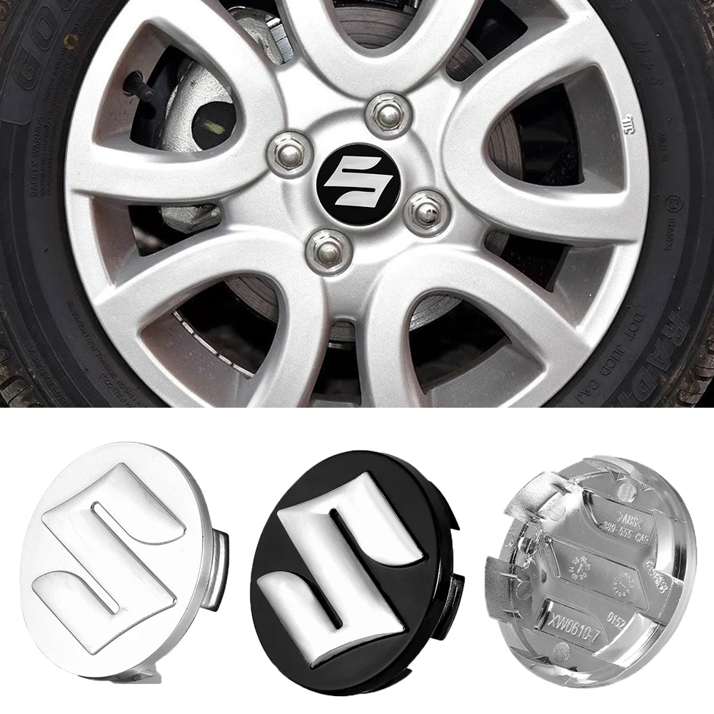 54/56/58/60MM emblema de coche cubo de rueda tapa central insignia cubre accesorios para Suzuki SX4 Gsxr 600 Wagon Baleno Ignis Vitara Liana