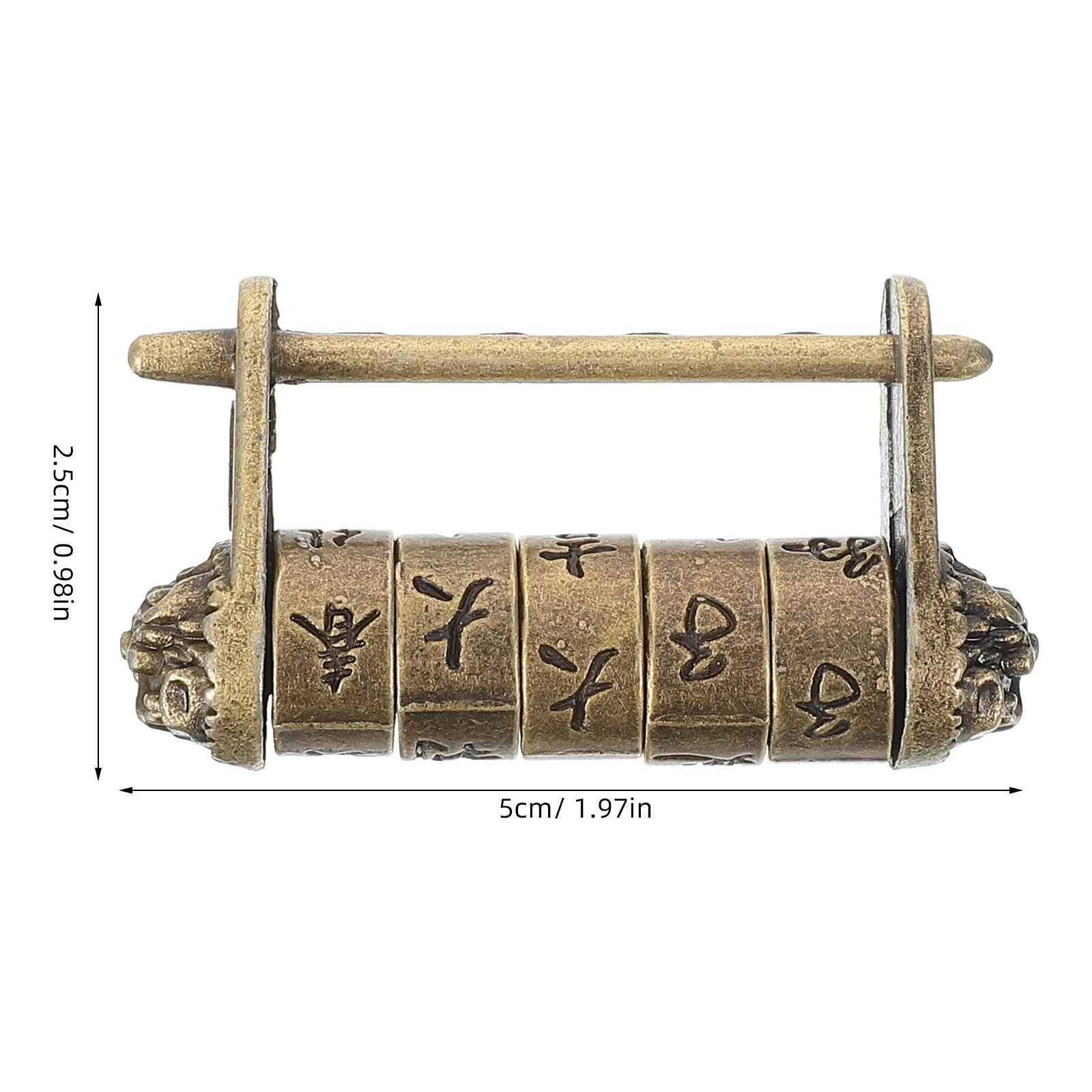 كلمة المرور الكلاسيكية الصغيرة قفل صيني قفل معدني الرجعية للمجوهرات صندوق خزانة درج حقيبة الأمن خمر