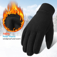 Black Winter Gloves Male Female Warm Gloves Touch Screen Hot Polar Polar Fleece Warm Gloves Cycling Gloves Running Hiking