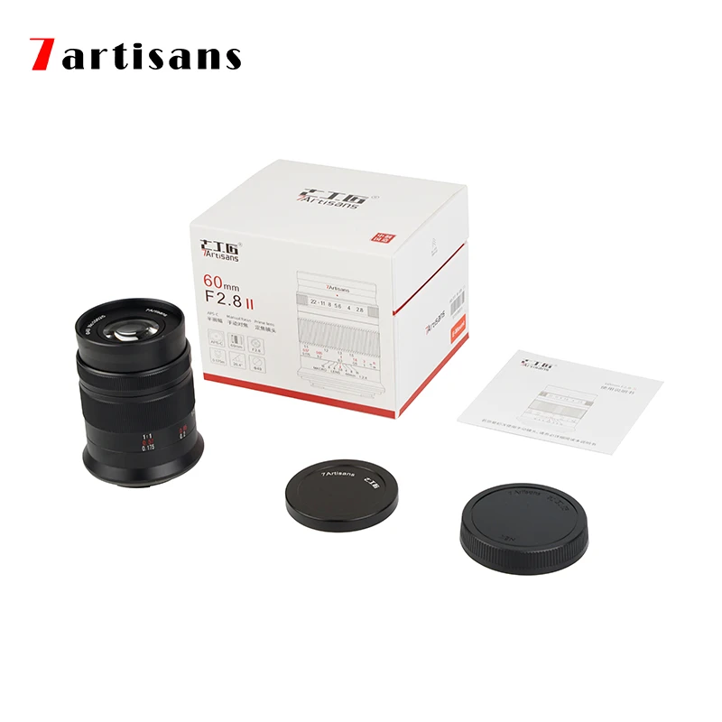 7artisans 7 artisans 60mm F2.8 II MF Macro APS-C Lens For E/Nikon Z/Fuji XF/Canon EOSM EOSR/M4/3mount A6600 A6600 M200 M100