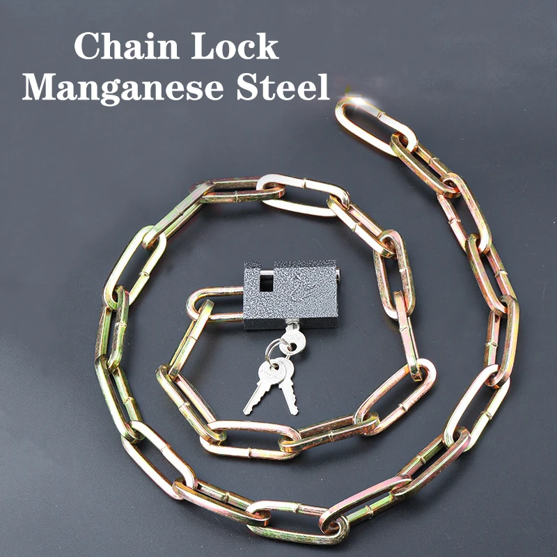 

Bike Motorcycle Chain Lock, Manganese Steel with 3 Keys, Gate Door, Car, Bicycle, Autocycle, Truck, Rarekock