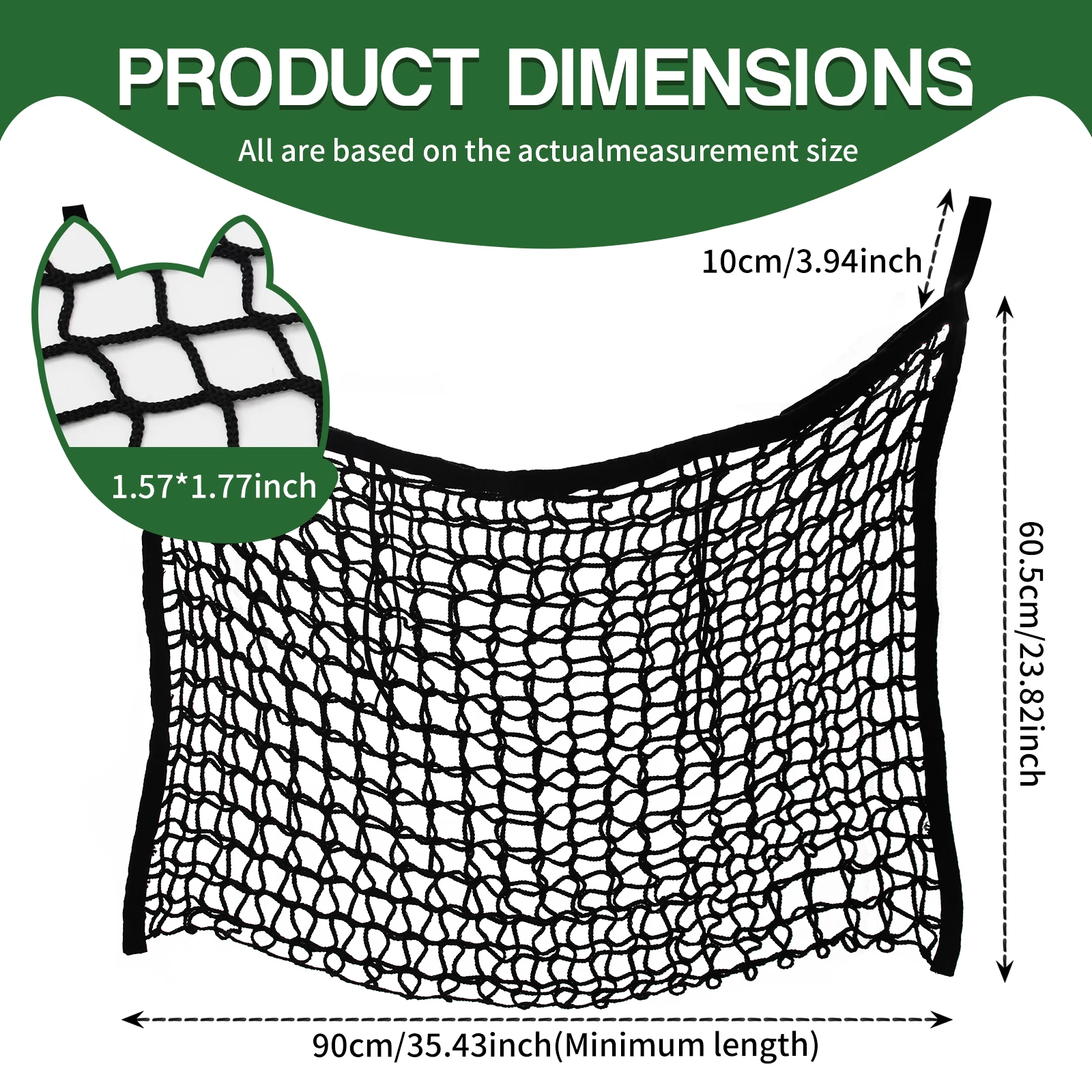 1PC Hay Net for Horses Slow Feed Hay Bag for Goat Sheep Hanging Hay Large Capacity Feeder Bag Stable Stall Paddock Rest Toy