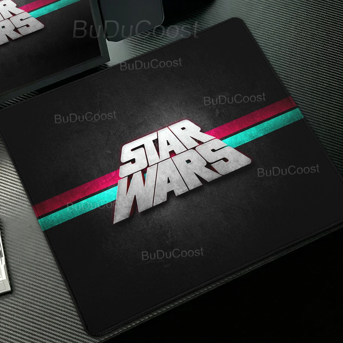 Mousepad antiderrapante para jogos de pc, star wars xs, tapete para teclado com borda de bloqueio, base de borracha para jogadores, acessórios de escritório