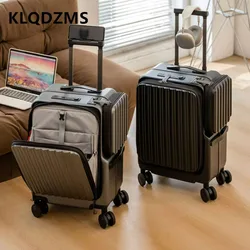 KLQDZMS-Boîte d'embarquement multifonctionnelle pour hommes et femmes, valise roulante, bagage de cabine, chargement USB, PC, mot de passe