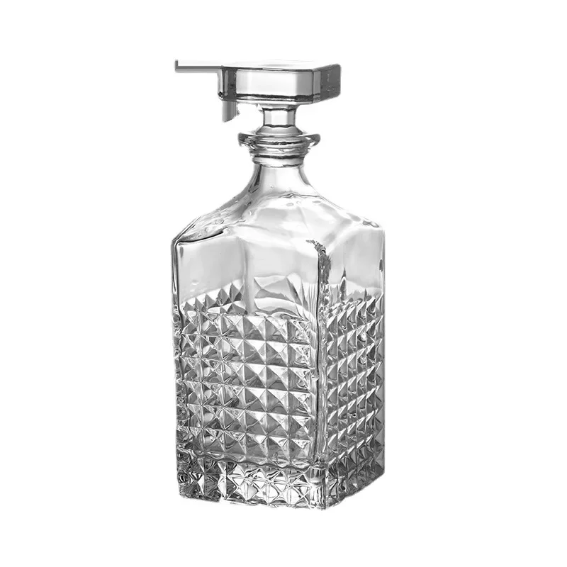 

European classical crystal glass wine bottle foreign wine cup engraved whisky glass set