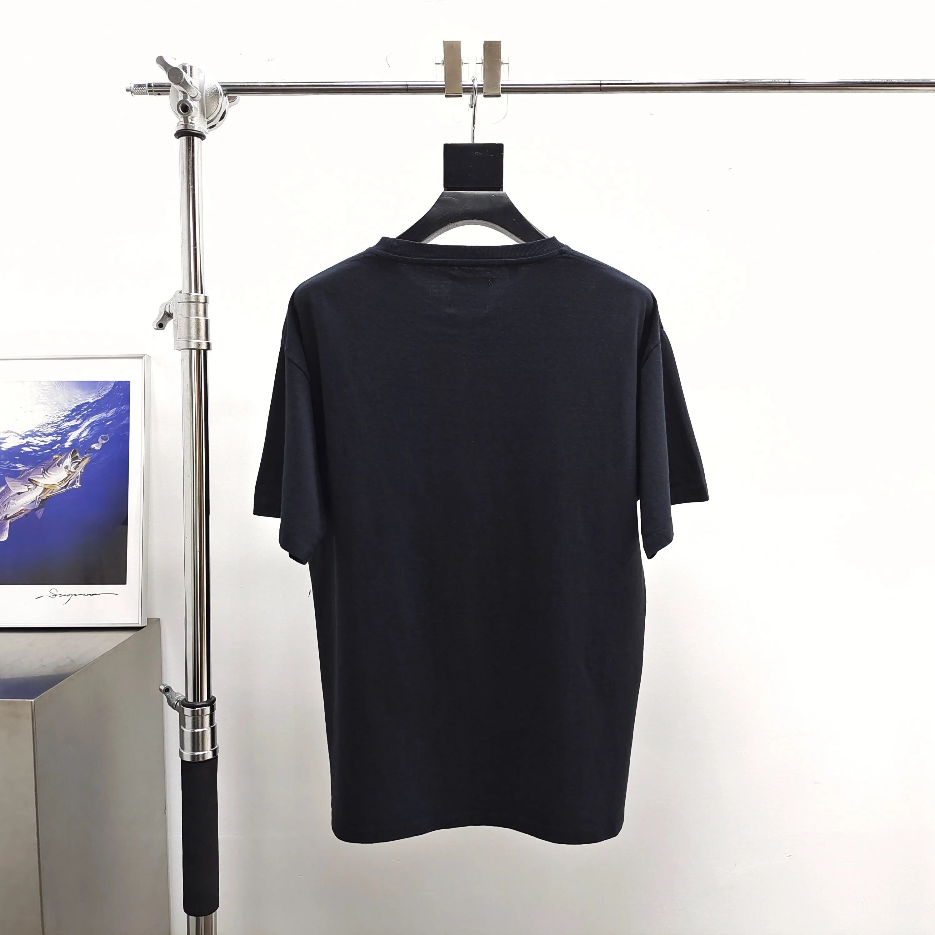Gallery Dept Flocking French Wash Black Short Sleeve Tee
