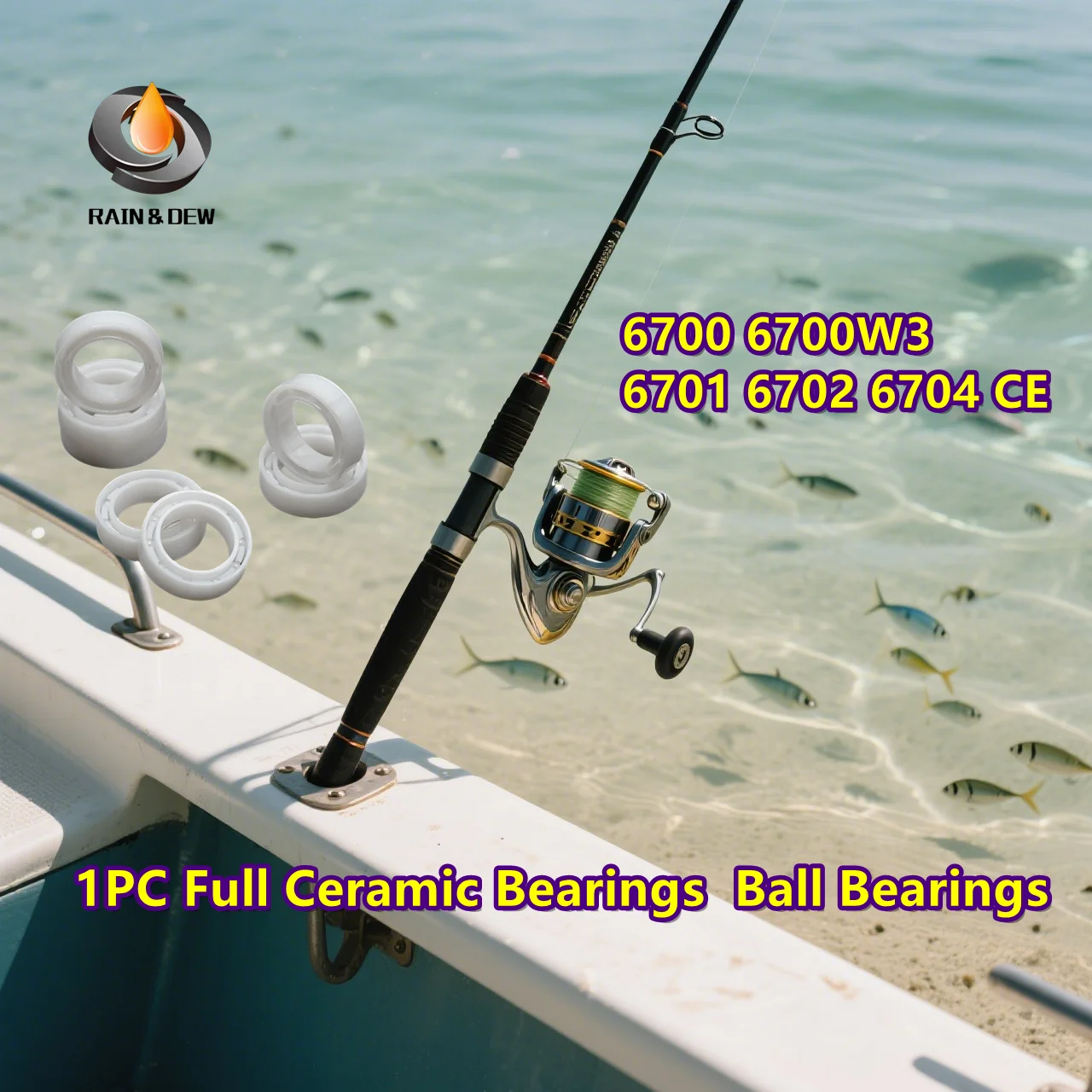 

1PC Ceramic Bearing 6700 6700W3 6701 6702 6704 CE Full Ceramic Bearings Ball Bearings