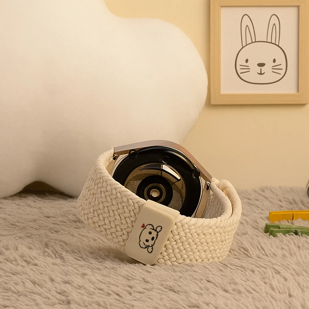Correas trenzadas magnéticas para Samsung Galaxy Watch 8 40/44mm 8 pulsera clásica de Corea para Galaxy Watch 7/FE/6/5/4 Correa clásica