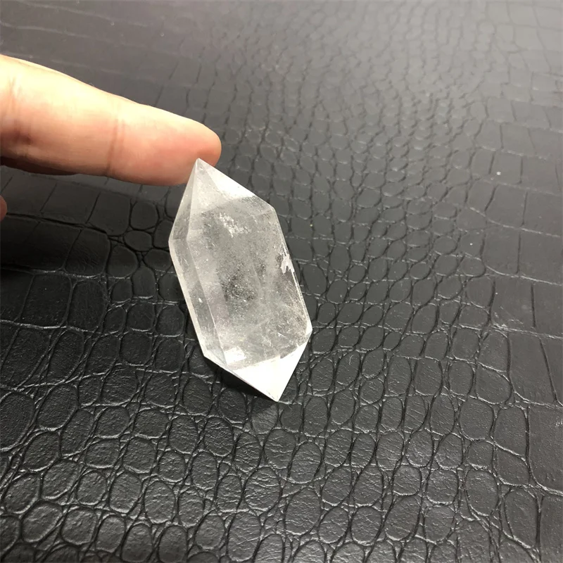 Natural Polished Healing Double Terminated Clear Quartz Crystal Point