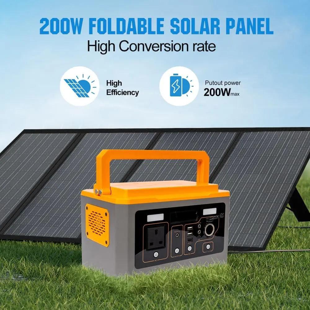 Panana 200W składany Panel słoneczny wodoodporny 18V przenośny ładowarka solarna ogniw słonecznych z Usb/typ C/Port Dc do zasilania zewnętrznego