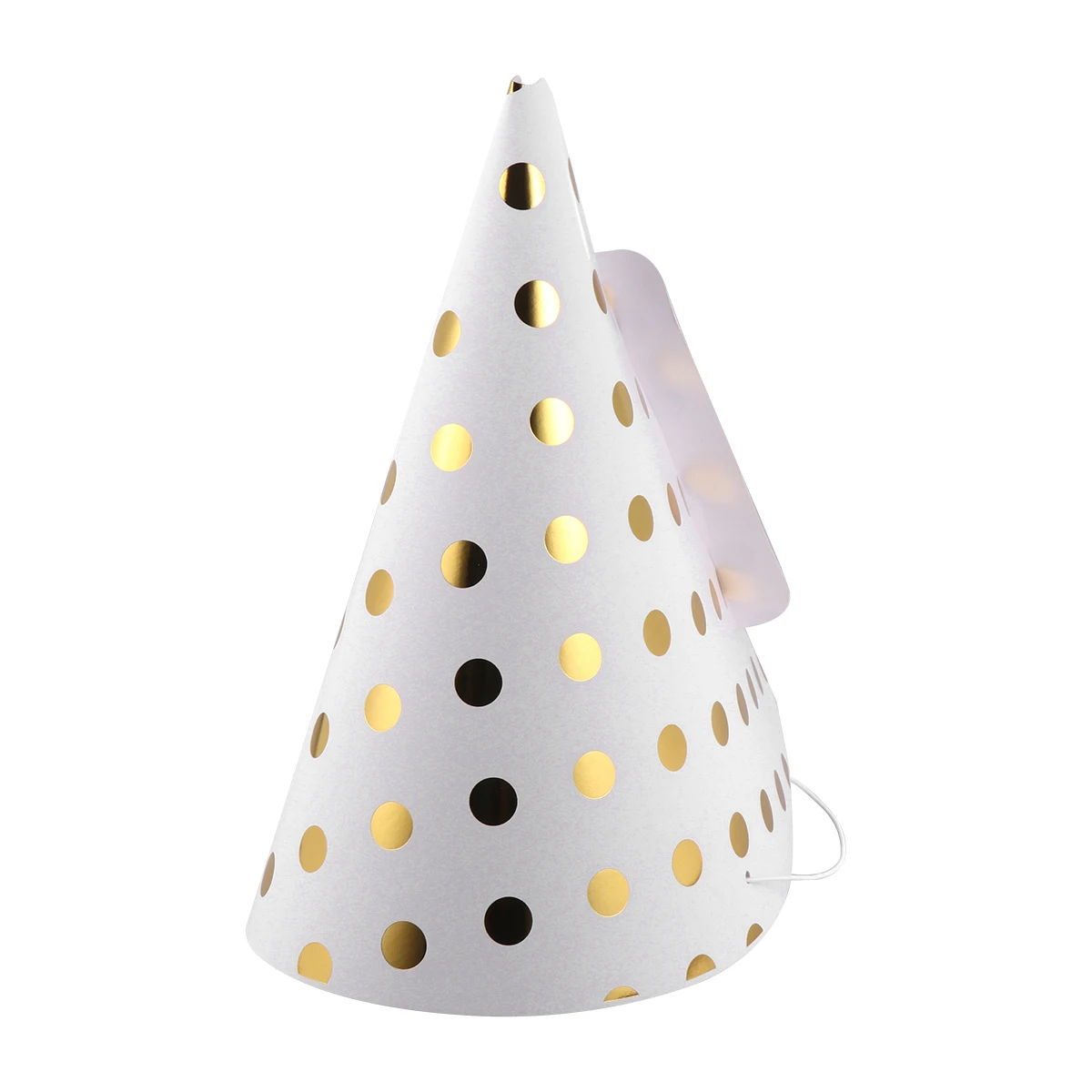 

10pcs Paper Triangle For Kids Party Rainbow Hat Supplies Golden Dots Stripe Birthday Hats For Kids Birthday Party Hats