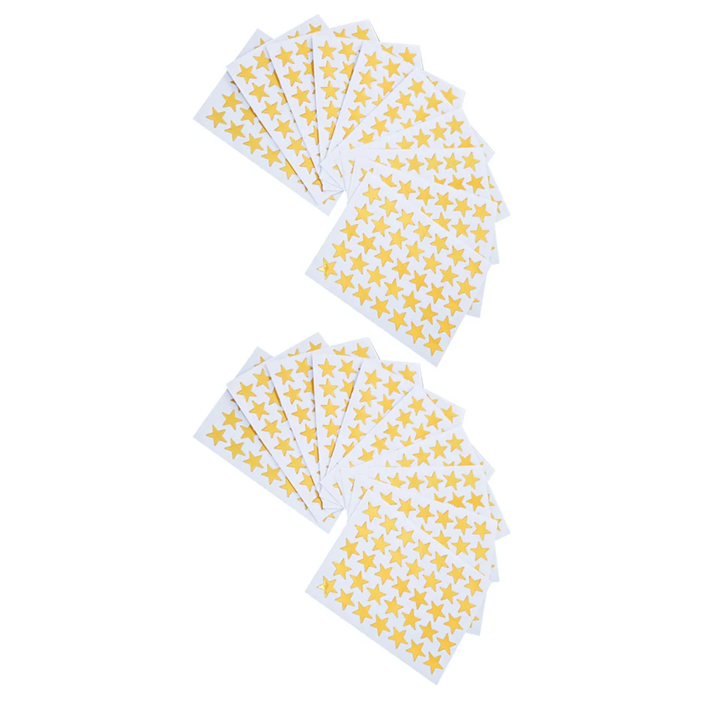 

1Set Reward Stickers for Gold Five-Pointed Star PVC Stickers Kindergarten Classroom Party Decoration Use