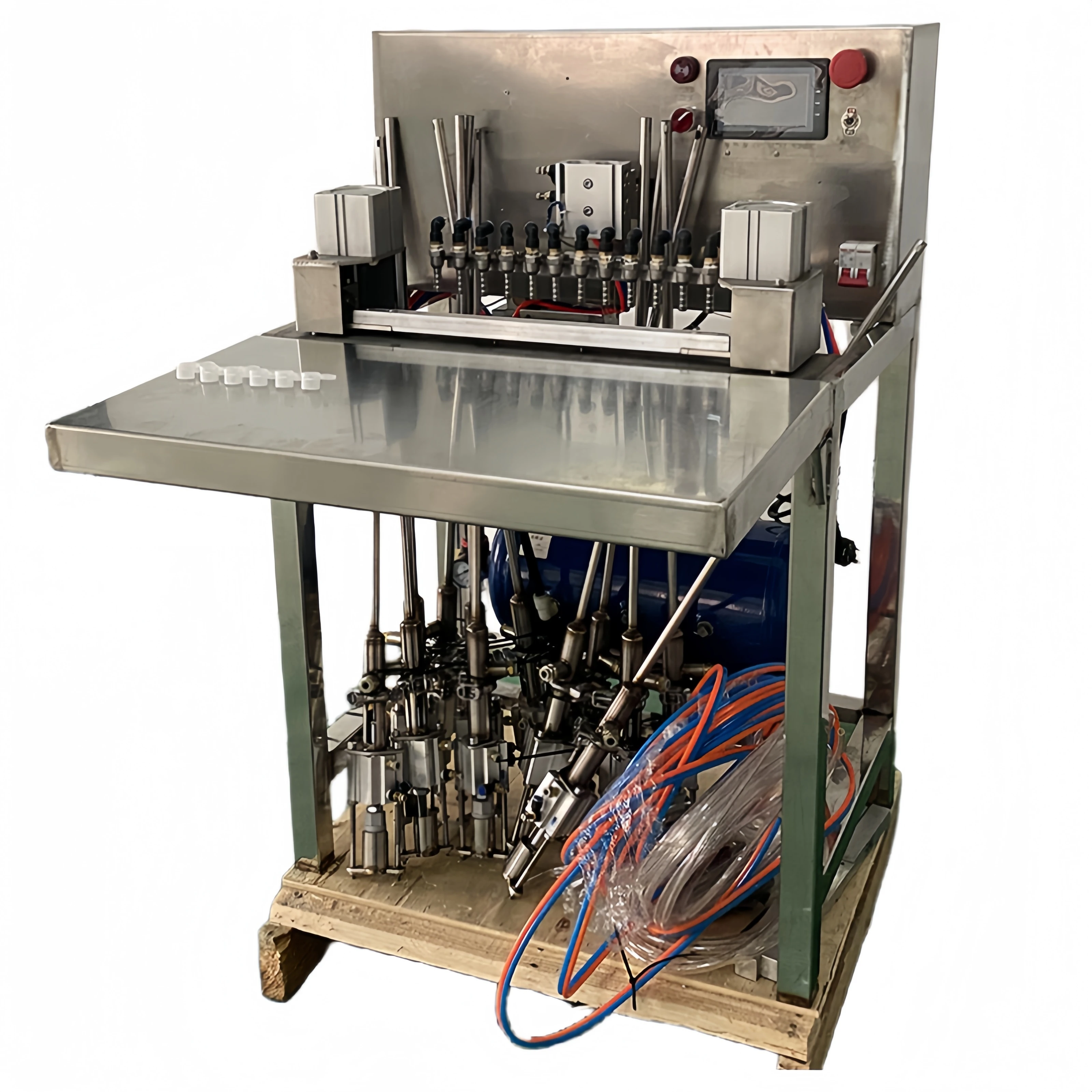 Automatic 6-Nozzle Paint Color Filling & Sealing Machine Watercolor & Tempera Paint For Beverage Plastic Packaging Machine