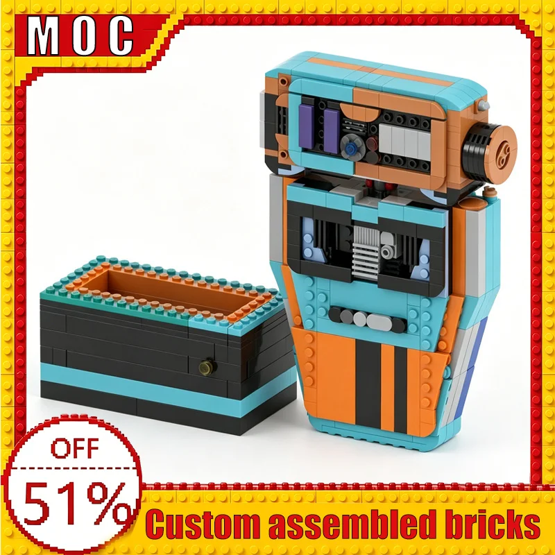 

482 PCS Retro Sci-Fi Mini Intelligent Robot Character MOC Building Blocks Figure Model DIY Assembly Toys Learning Display Gifts