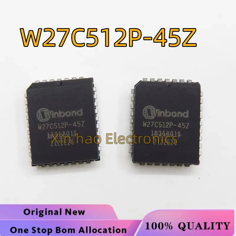 5PCS/LOT New origina  W27C512P-45Z W27C512P-45 27C512P-45Z W27C512 27C512 PLCC W27C512P EPROM 64K X 8 PLCC32 IC Chipset