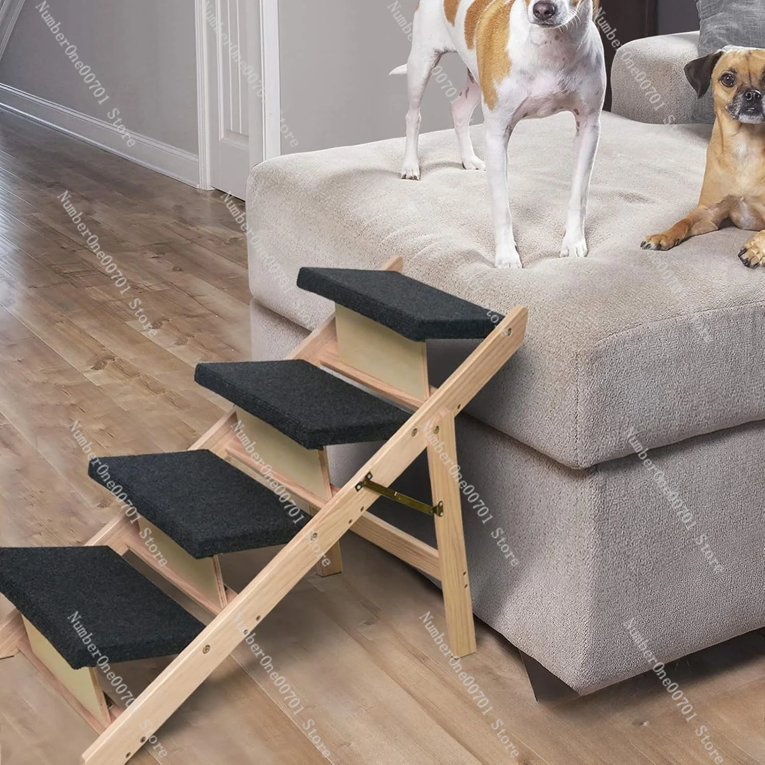 Portable  Dog Climbing Ladder, Outdoor Pet Ramp for Dogs Getting Into Car Vehicle Access