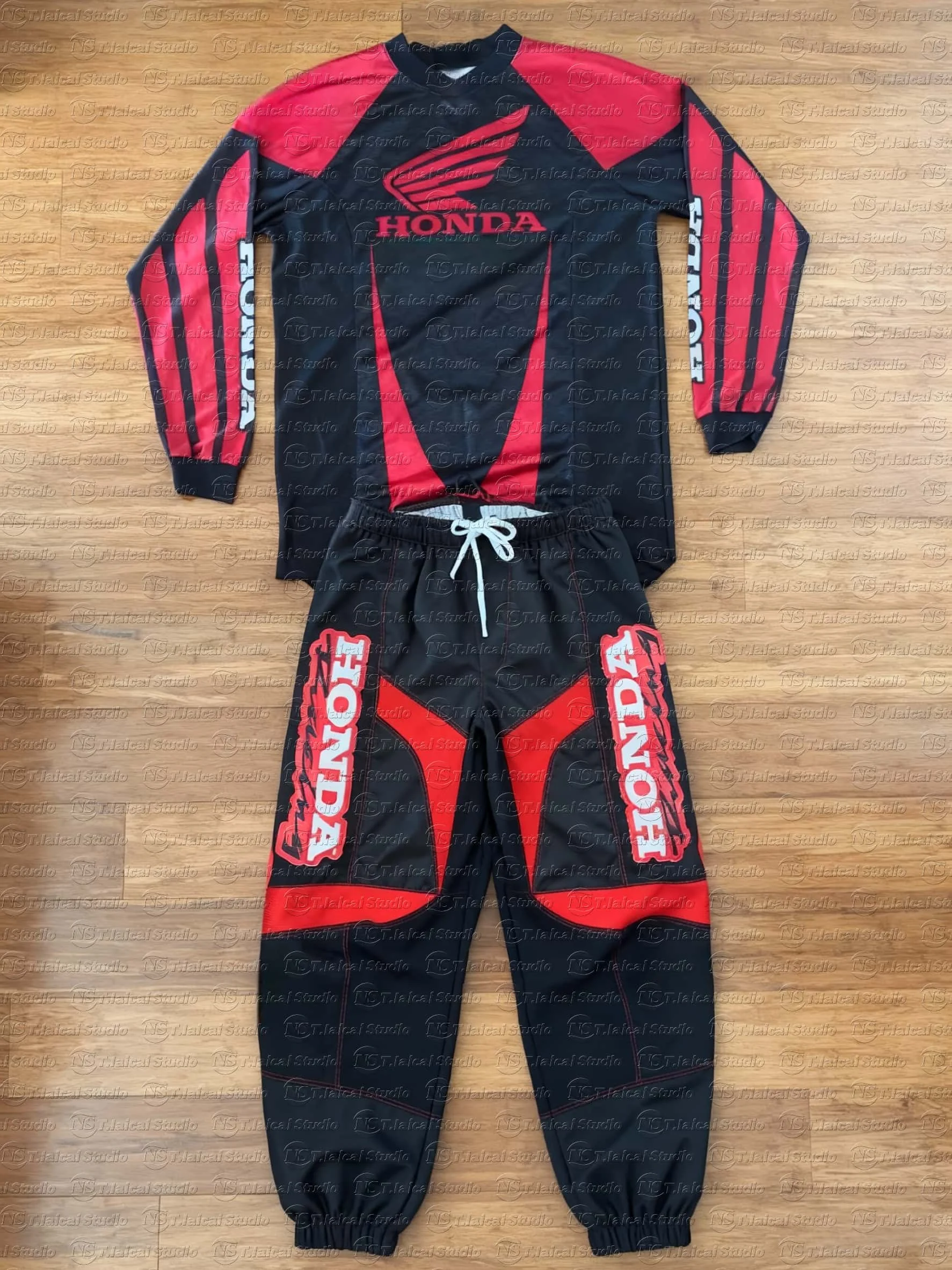 

Honda # 6-штанные брюки и трикотажные черные, красные, быстросохнущие дышащие брюки для профессиональной команды для внедорожников и горных байкеров