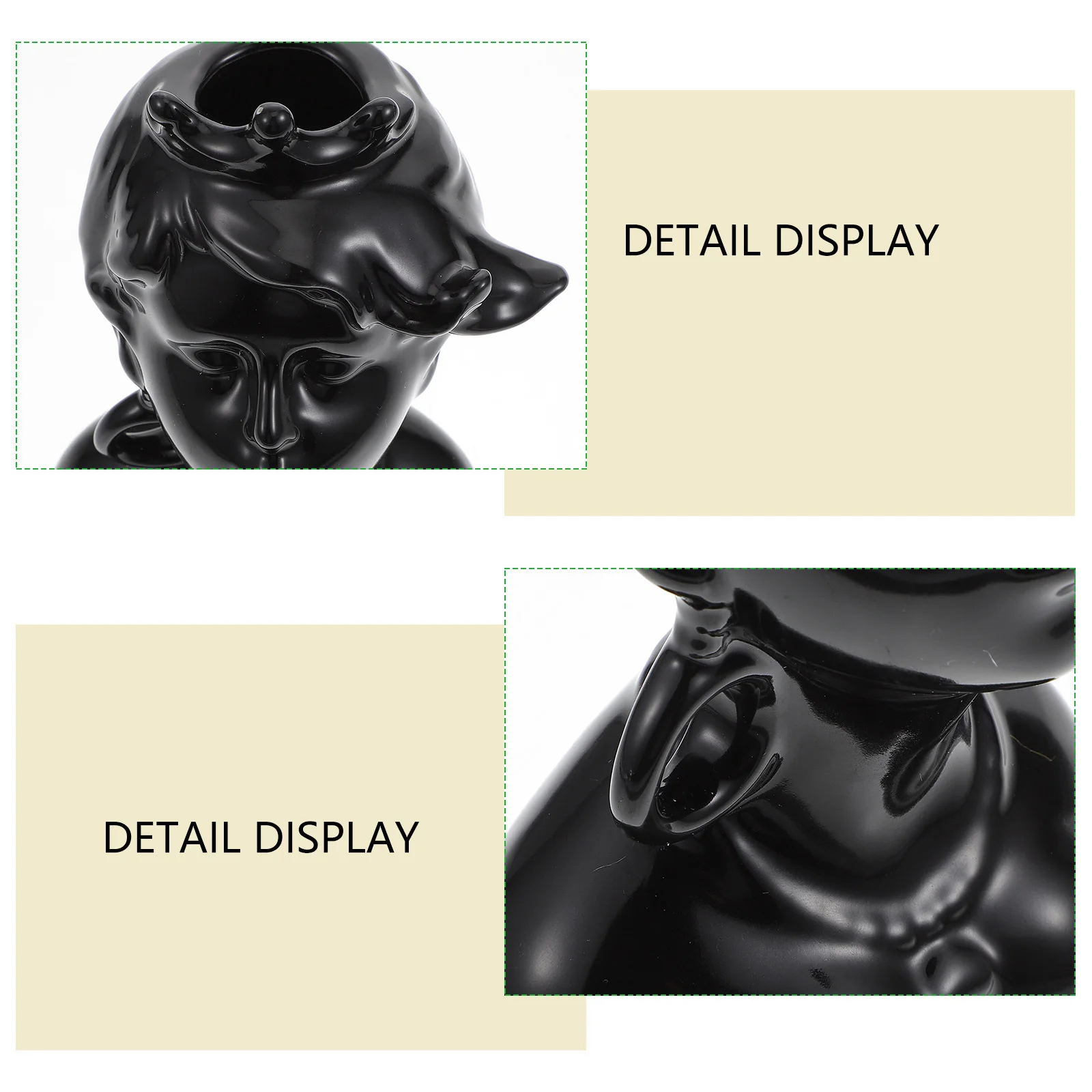 

Creative Ceramic Human Face Shape Flower Vase Desktop Flower Arrangement Container Decorative Vase for Home Office