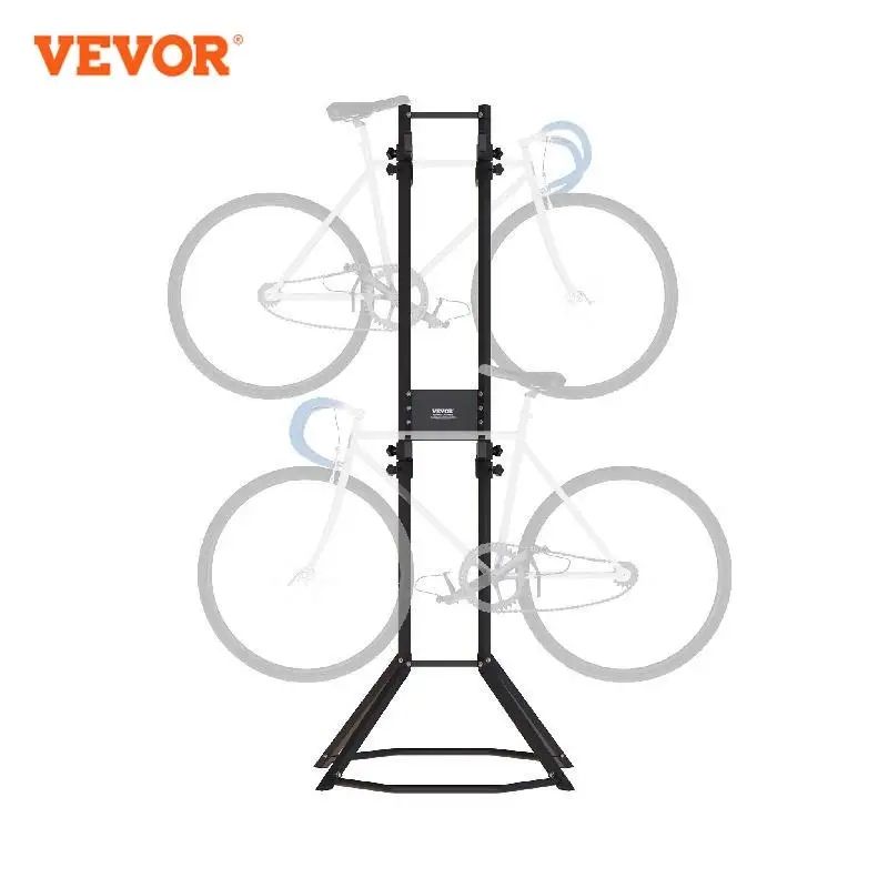 VEVOR 2/4 Bike Storage Rack Standing Gravity Wall Vertical Adjustable Bike Rack Garage Sturdy Steel & Easy Assemble for Garage