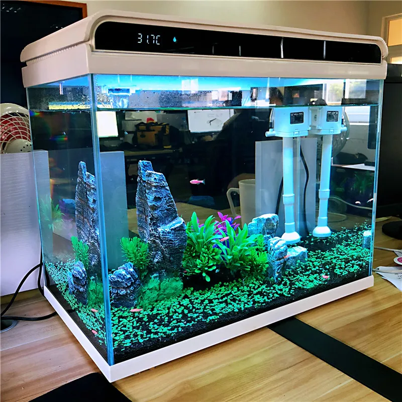 Desktop aquarium ecological water-free household aquarium small self-circulating oxygen-increasing goldfish tank