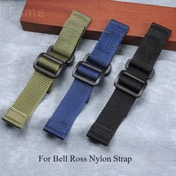 Hook and Loop Fastener Nylon Watch Strap for Panerai Bell Ross Rolex Seiko Canvas Breathable Strap for Men 20 22 24mm