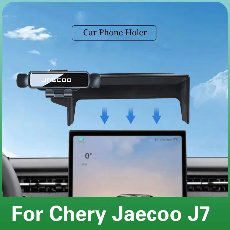 For Chery Jeacoo J7 2024 Magsafe Car Holder Gravity Support Bracket Center Navigation Screen Phone Holder Interior Accessories