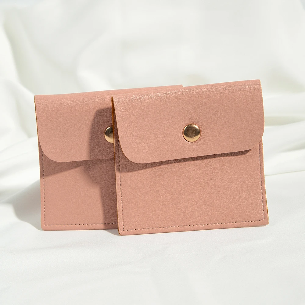 5 Stück PU-Leder Gold Knopf Tasche DIY Schmuck Ohrring Halskette Schnappbeutel Hochzeit Verpackung Geschenktüte Reiseaufbewahrung Staubsack Großpackung – Detail 18