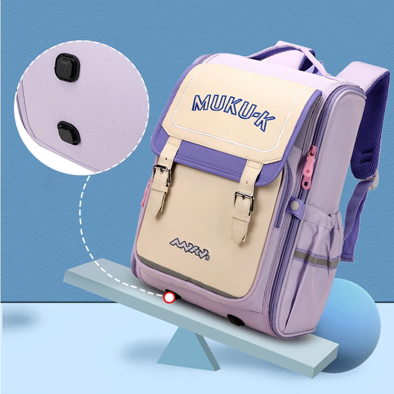 school bag Kids backpack water proof Preschool Ages 6-18 Spine protection Reduce the burden Large capacity