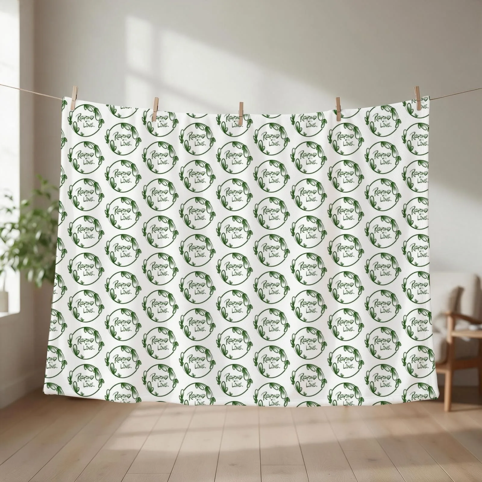 Respond With Love: Raising Support for Ayesha Rouser Throw Blanket couch cozy soft plush fuzzy picnic outdoor blanket