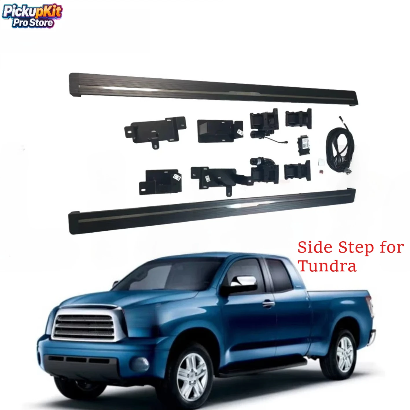 

Automatic Retractable Running Board Pickup Use Remote Control Electric Side Pedal Step Kit for Tundra XK50 2007-2021