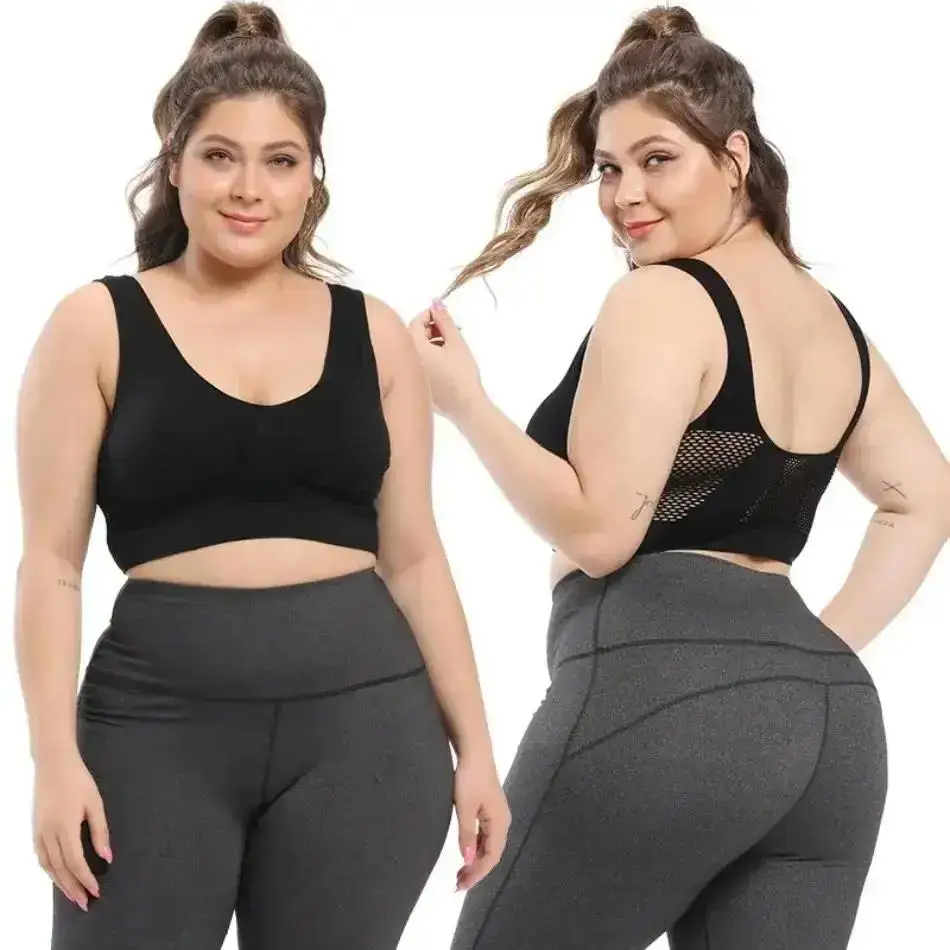 Women's Breathable Sports Vest Bra Sweat Absorbing Shock-absorbing Pad Track And Field Running Fitness Stretch Coat Sports Top