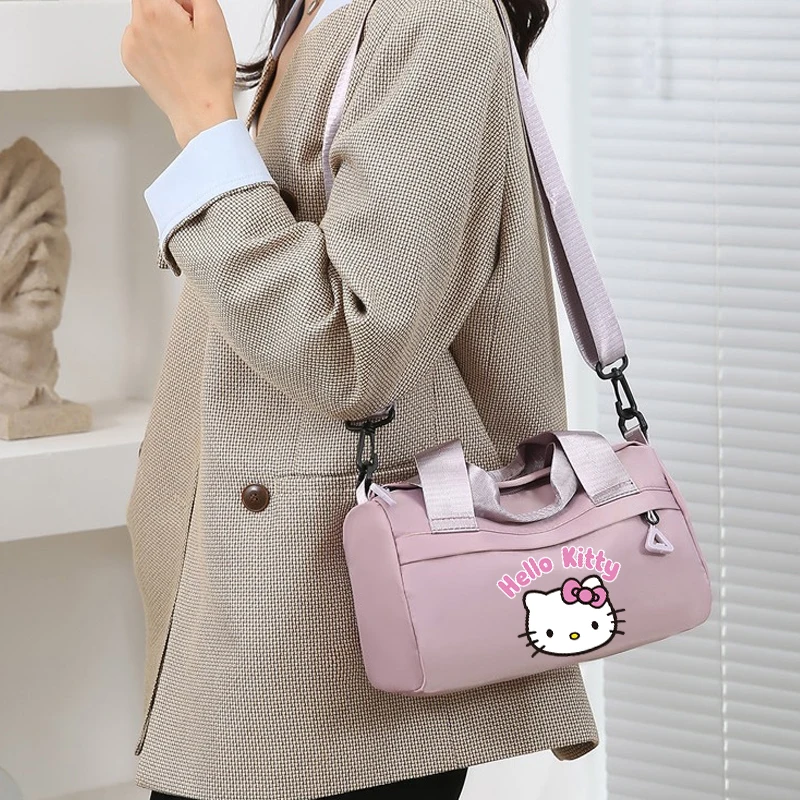 Female Top Handle Tote Bag Handbag Kuromi Hello Kitty Women Bag Shoulderbag Crossbody Messenger Nylon Bags Removable Strap