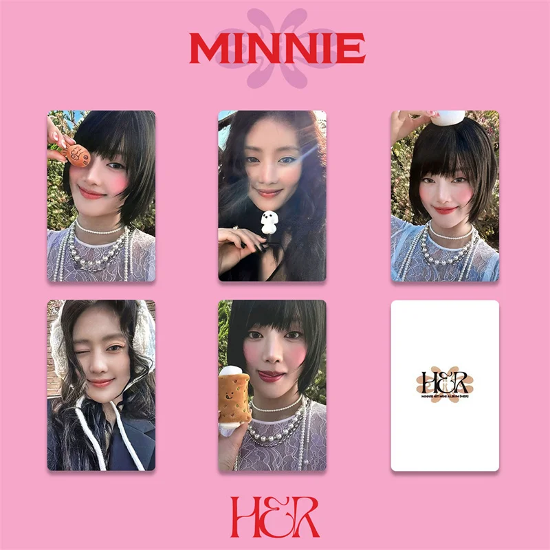 4pcs/set GIDLE Group Minnie HER LOMO Card K4 Special Card Broadcast Hit Card Mini Album Postcard Photo Card Girl Collection Gift