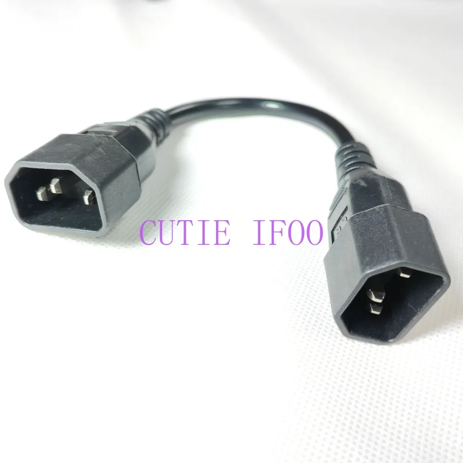 IEC320 C14 auf C5 C7 C13 männlich weiblich PDU Netzteil Computer Adapter Konverter ATX Strom Verlängerungskabel Kabel 20 cm – Detail 3