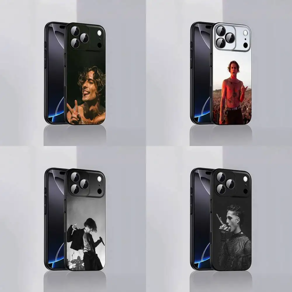 

Чехол для телефона iPhone 17,16,15,14,13,12,Pro,Max,Plus,E,SE4,Air,Mini D-Damiano David, черный мягкий чехол