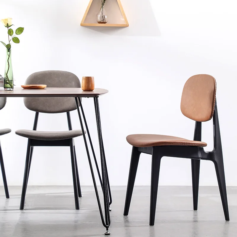 

Dining chairs, modern and simple, home Nordic restaurants, upholstered chairs, backrests, stools, casual creativity, Internet ce