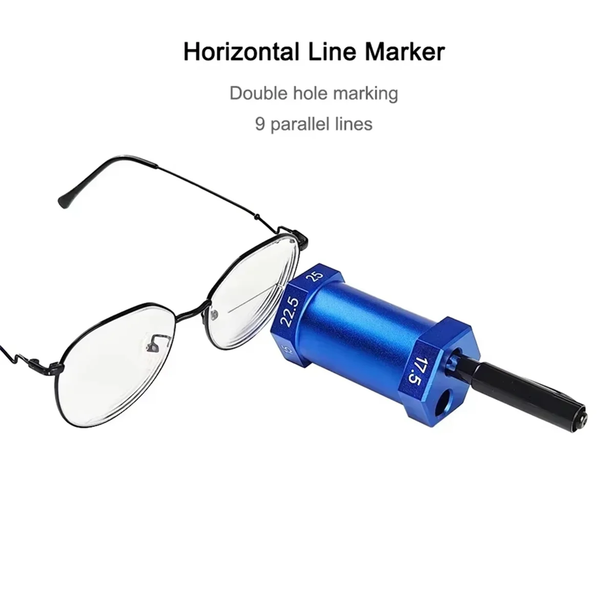 AA98 Eyeglasses Horizontal Vertical Line Measure Construction Marker Tool Multifunction Portable Optical Laboratory Accessory