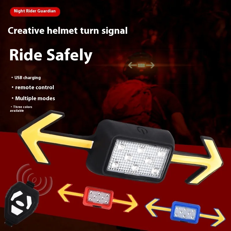 Bicycle Taillight, Wireless Remote Control, Night Riding helmets, Direction Indicator, 6 Modes, Bicycle Accessorie