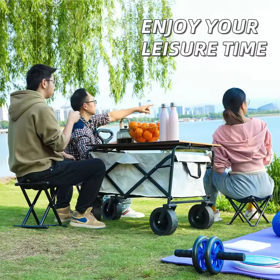 الثقيلة سعة كبيرة عربة أضعاف قابلة للطي للطي فائدة عربة الشاطئ عربة في الهواء الطلق عربة المحمولة حديقة عربة التخييم