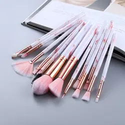 15pcs Marble makeup brushes set powder brush eye shadow brush eyelash brush fan brush set make up brushes makeup tools