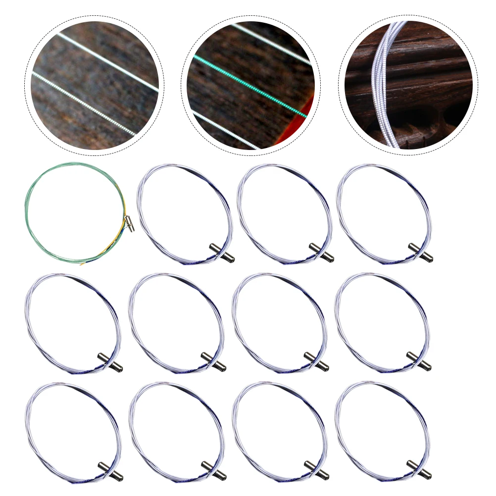 

1 set 1 Set Professional Chinese Guzheng Replacement Strings Durable Bright Sound Strong Treble Bass Consonant Chords Gift