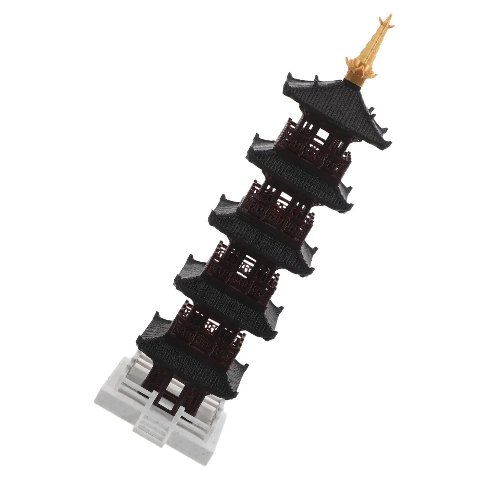 

Chinese Tall Tower Sculpture Firm Material Miniature Landscape Ornaments Aquarium Fish Tank Decor Small