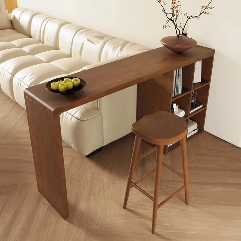 Solid wood bar table Household dining room side cabinet Livingroom Kitchen entrance pass integrated cabine Partition long tabl