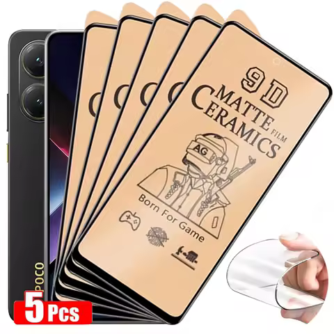5PCS Matte Ceramic Film for POCO X7 X6 X5 X4 X3 M7 M6 Pro 4G 5G Screen Protector for POCO F8 F7 Ultra F6 F5 Pro Not Glass Film