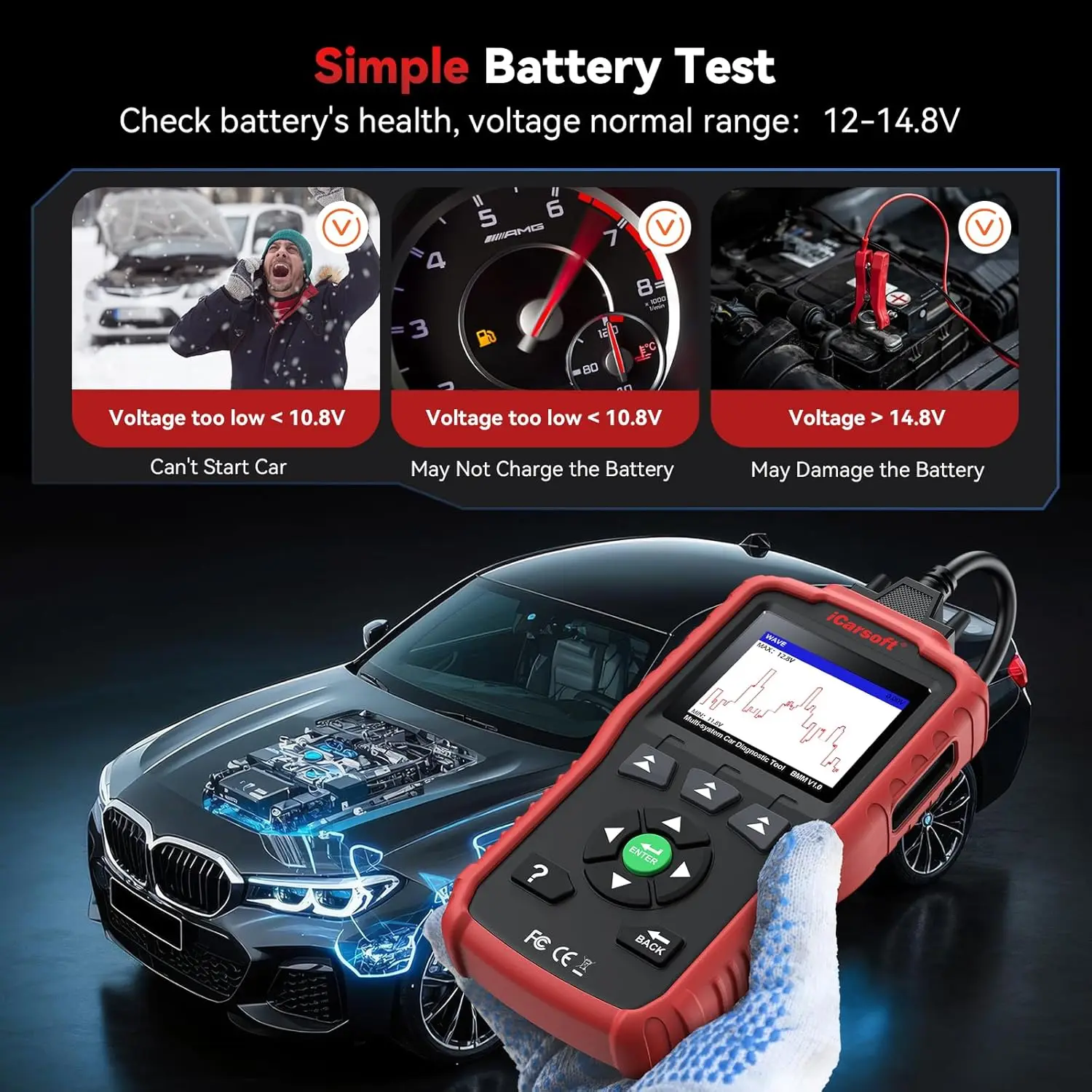 الماسح الضوئي BMM V1.0 2025 Obd2 لسيارة BMW/MINI/Rolls-Royce، التشخيص الكامل، إعادة ضبط الزيت ومعايرة SAS، تحديثات مجانية مدى الحياة #3