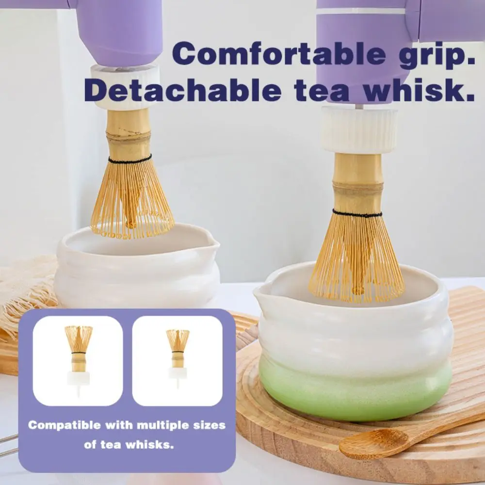 

3 Gears Adjustable Electric Bamboo Whisk Quickly Whisking Adjustable Speed Electric Matcha Brush Type-C Charging Wireless